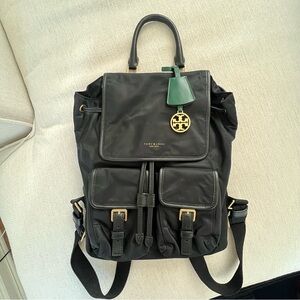 Tory Burch Black Nylon Backpack